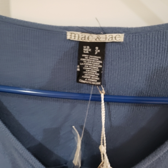 BNWT MAC & JAC tunic button puff-sleeve top (S) - Picture 5 of 6